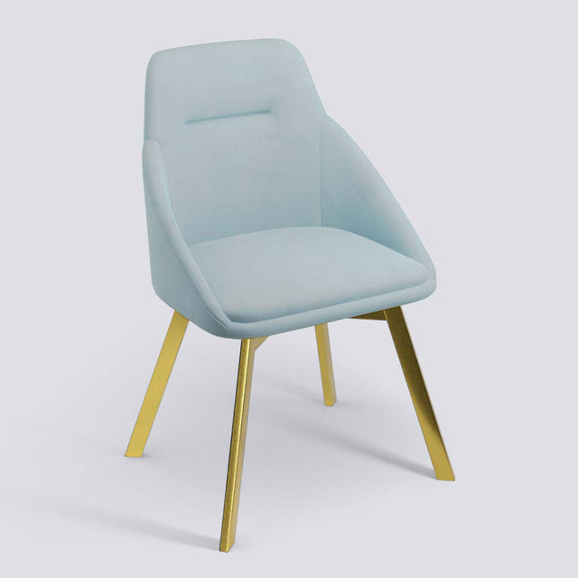 Spin Lounge/Study Chair With 360° rotating In Gold Electroplated Metal Base | 1925