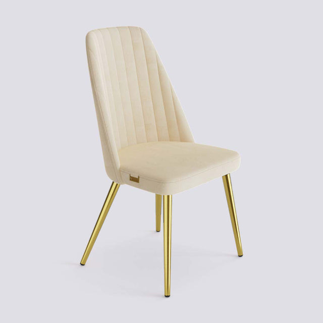 Ruston Dining Chair In Gold Electroplated Metal Base | 489