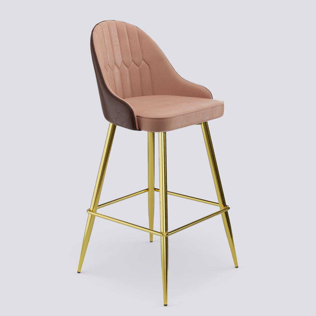 Valiant Bar Stool In Gold Electroplated Metal Base | 627