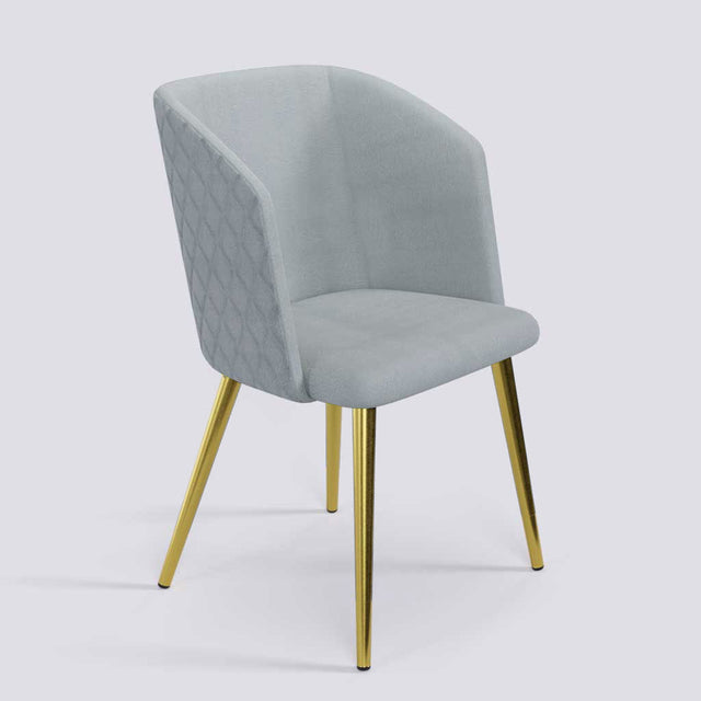 Modish Dining Chair In Rose Gold Electroplated Metal Base | 491