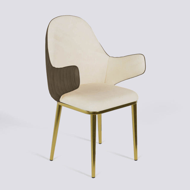 Hugzi Dining Chair In Gold Electroplated Metal Base | 492