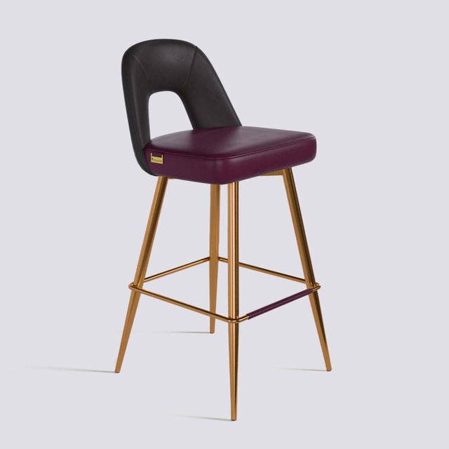 Bridge Bar Stool In Rose Gold Electroplated Base | 604