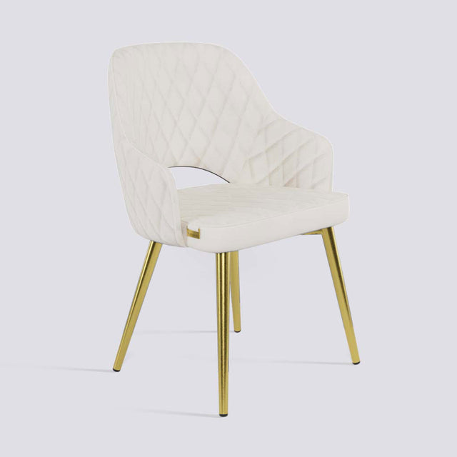 Mozza Dining Chair In Gold Electroplated Metal Base | 502