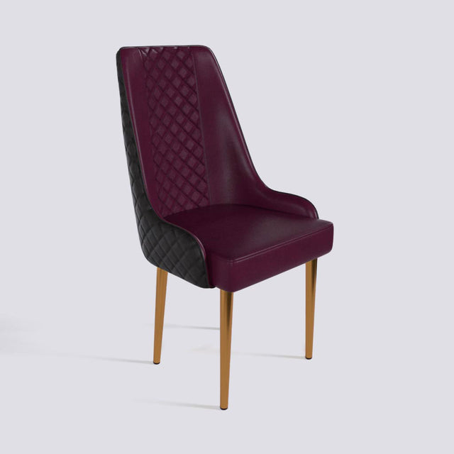 Imperial Dining Chair In Rose Gold Electroplated Metal Base | 501