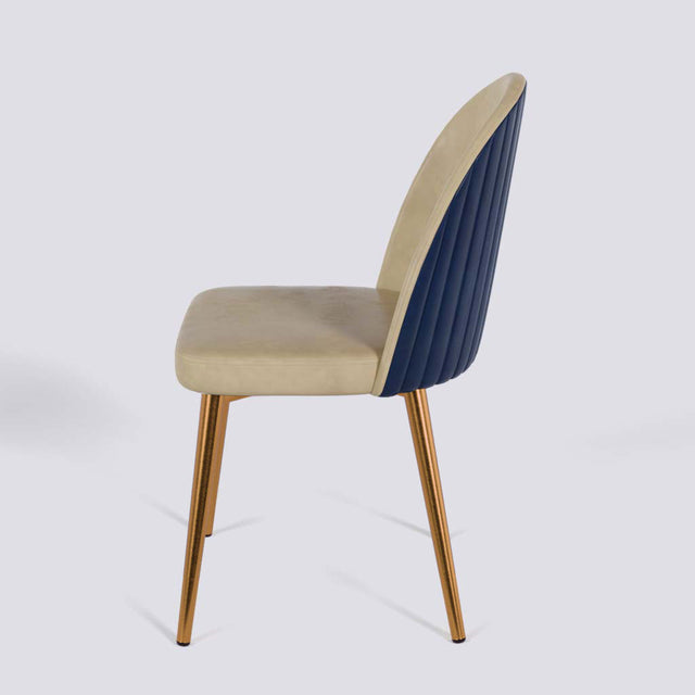 Regal Dining Chair In Rose Gold Electroplated Metal Base | 485