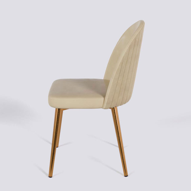 Regal Dining Chair In Rose Gold Electroplated Metal Base | 485