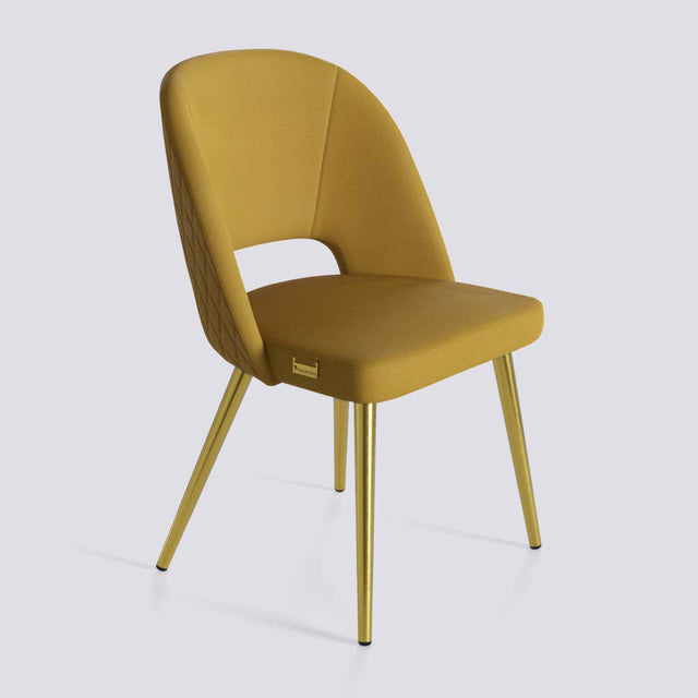 Procket Dining Chair In Gold Electroplated Metal Base | 499