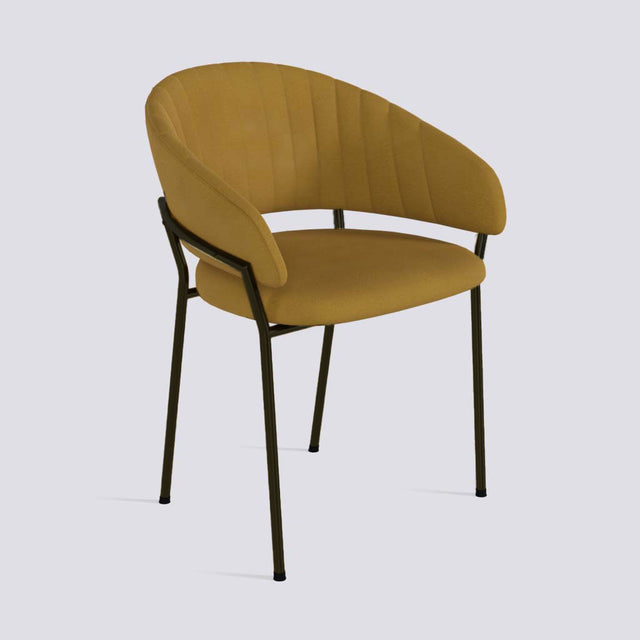 Chic Dining Chair in Powder Coated Metal Base | 478