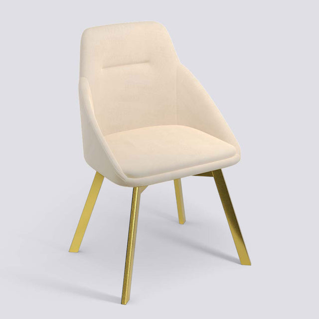 Spin Lounge/Study Chair With 360° rotating In Gold Electroplated Metal Base | 1925