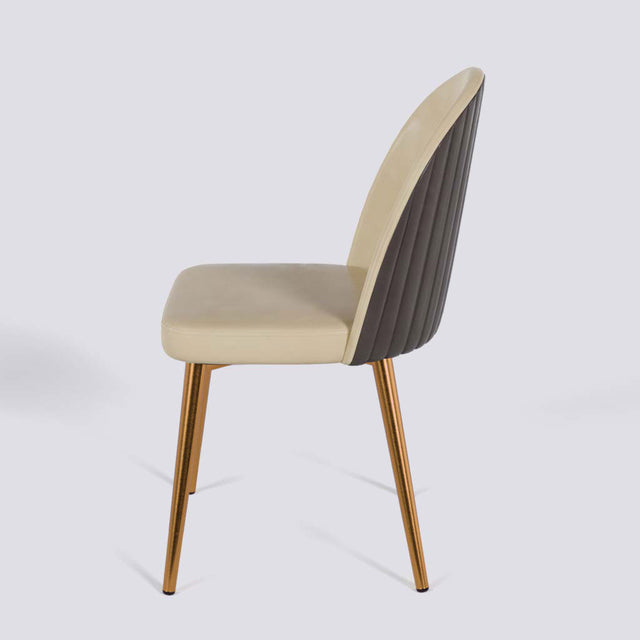 Regal Dining Chair In Rose Gold Electroplated Metal Base | 485
