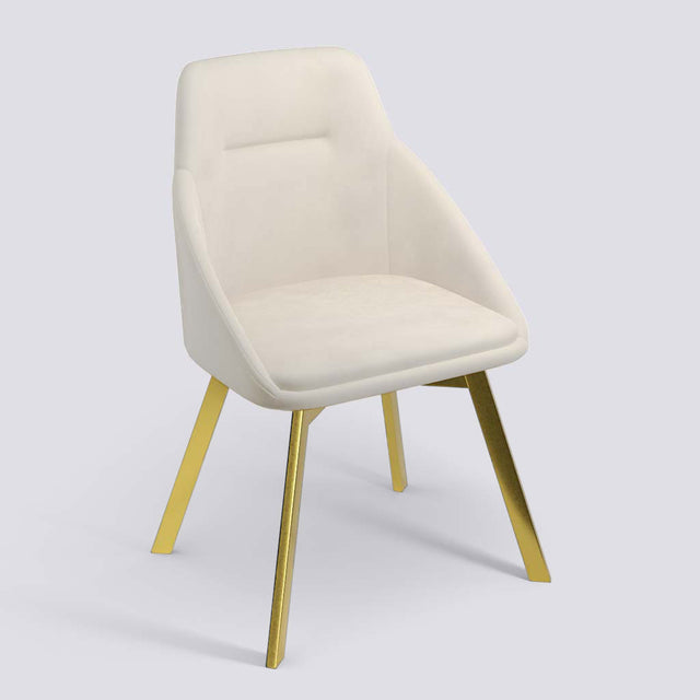 Spin Lounge/Study Chair With 360° rotating In Gold Electroplated Metal Base | 1925