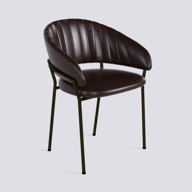 Chic Dining Chair in Powder Coated Metal Base | 478