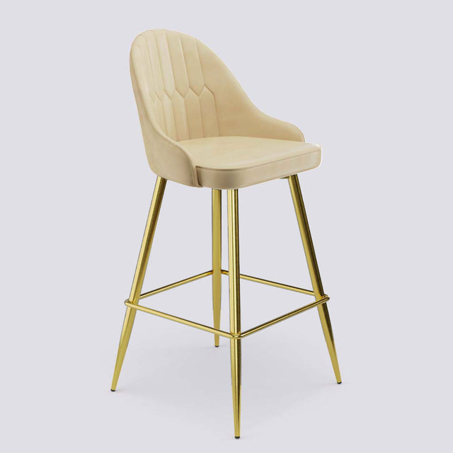 Valiant Bar Stool In Gold Electroplated Metal Base | 627
