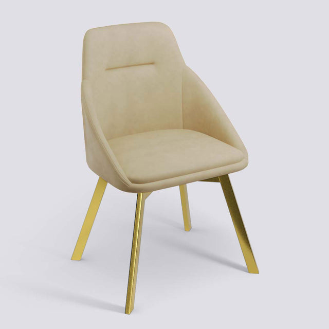 Spin Lounge/Study Chair With 360° rotating In Gold Electroplated Metal Base | 1925