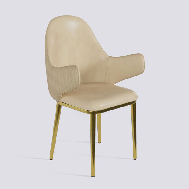 Hugzi Dining Chair In Gold Electroplated Metal Base | 492