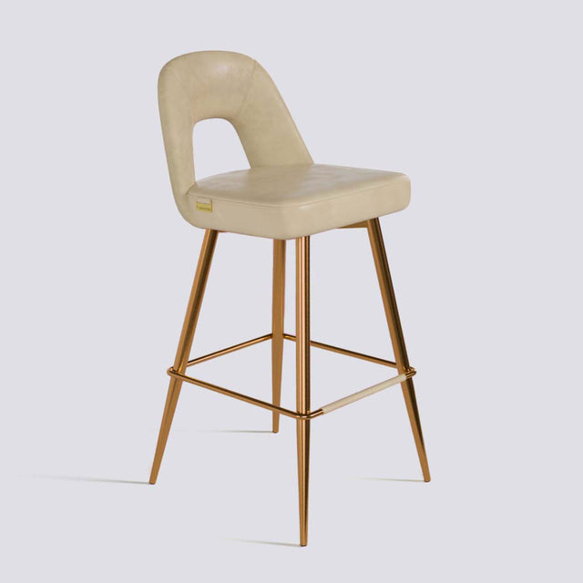 Bridge Bar Stool In Rose Gold Electroplated Base | 604