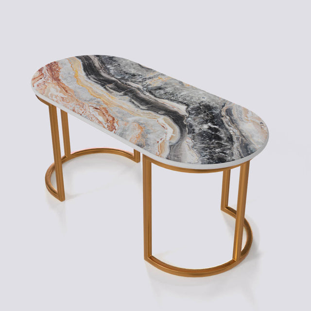 Java Coffee Table In Electroplated Metal Base | 1401