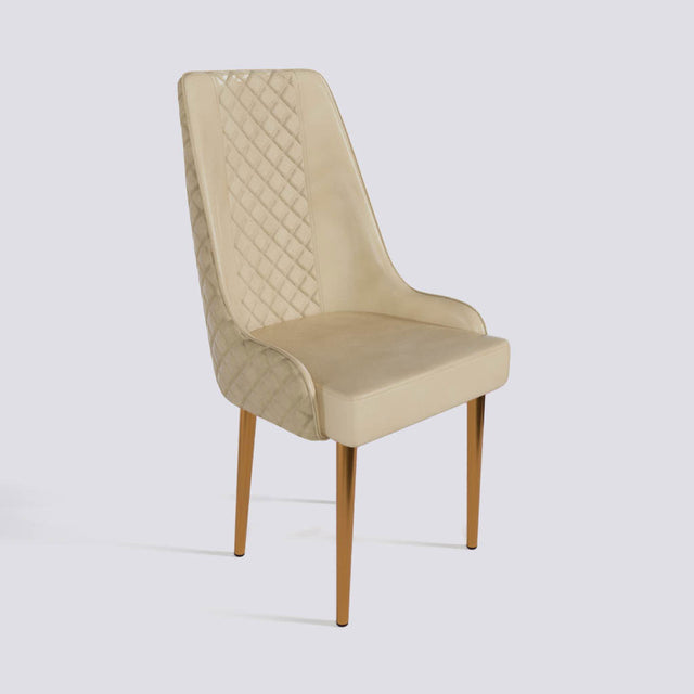 Imperial Dining Chair In Rose Gold Electroplated Metal Base | 501