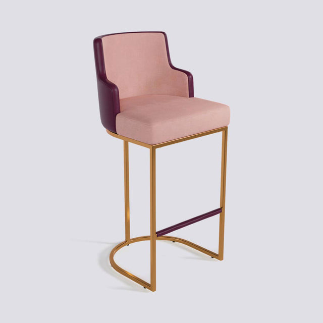 Sassy Bar Stool In Rose Gold Electroplated Metal Base | 631