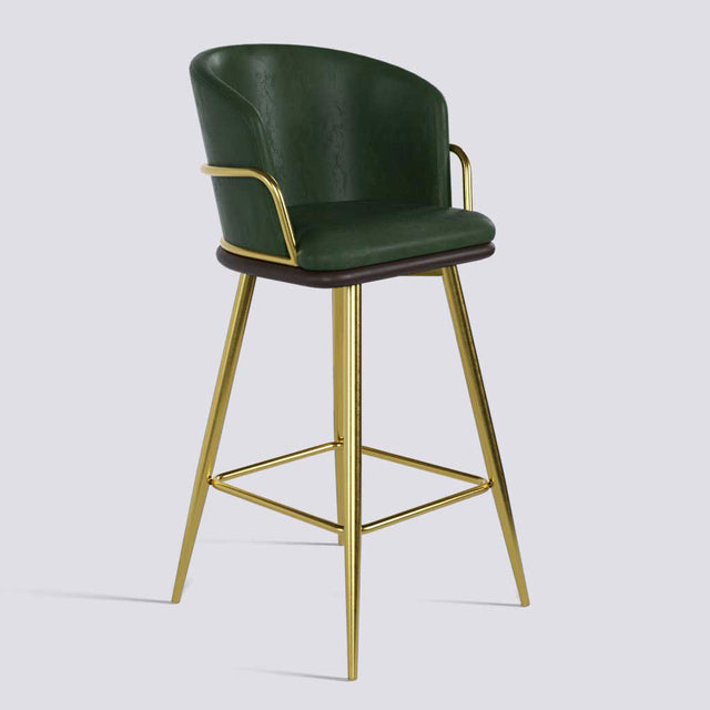 Grand Bar Stool In Gold Electroplated Metal Base | 630