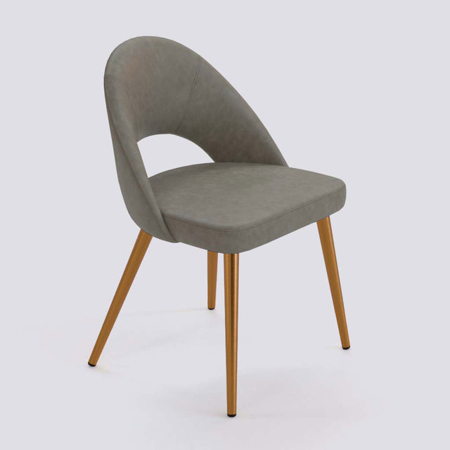 Oval Dining Chair In Rose Gold Electroplated Metal Base | 476