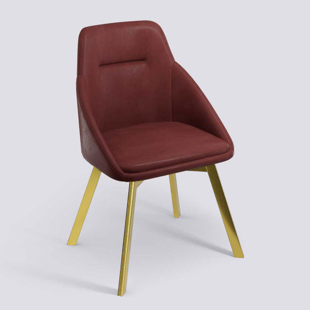 Spin Lounge/Study Chair With 360° rotating In Gold Electroplated Metal Base | 1925