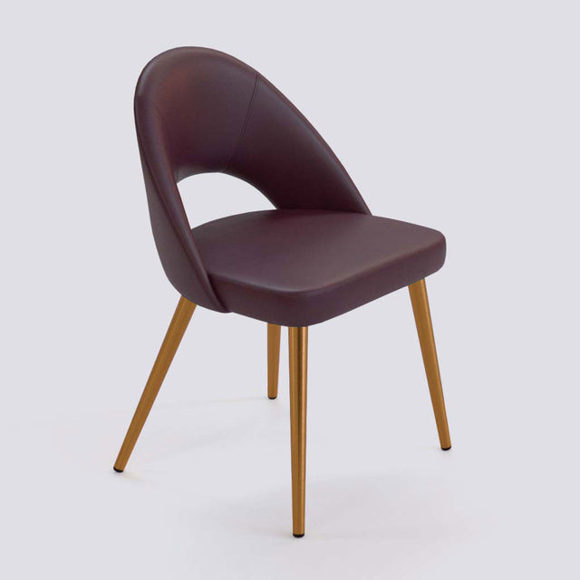 Oval Dining Chair In Rose Gold Electroplated Metal Base | 476