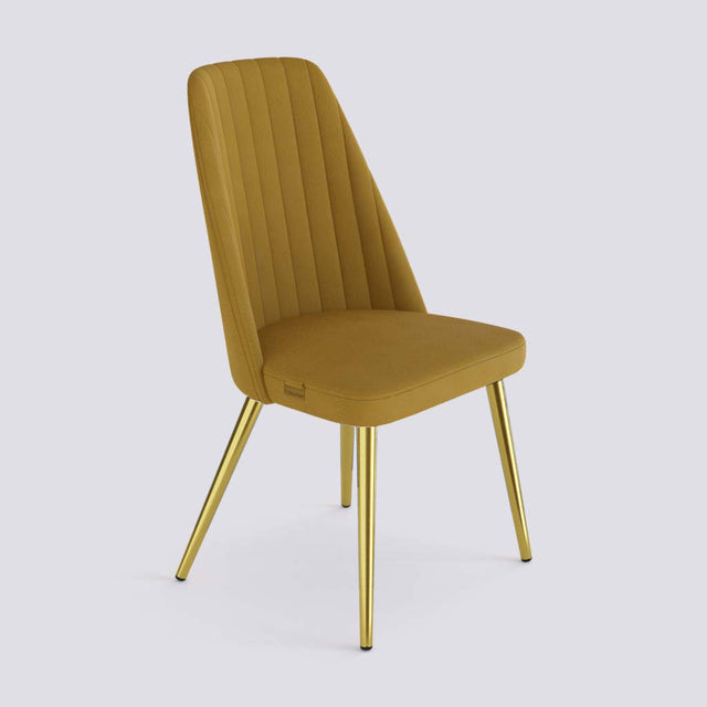 Ruston Dining Chair In Gold Electroplated Metal Base | 489
