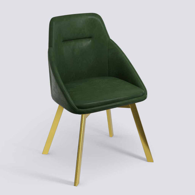 Spin Lounge/Study Chair With 360° rotating In Gold Electroplated Metal Base | 1925