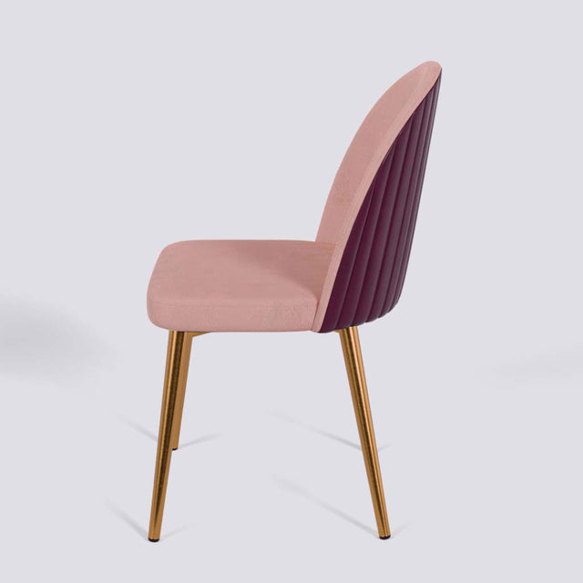 Regal Dining Chair In Rose Gold Electroplated Metal Base | 485