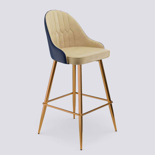 Valiant Bar Stool In Rose Gold Electroplated Metal Base | 627