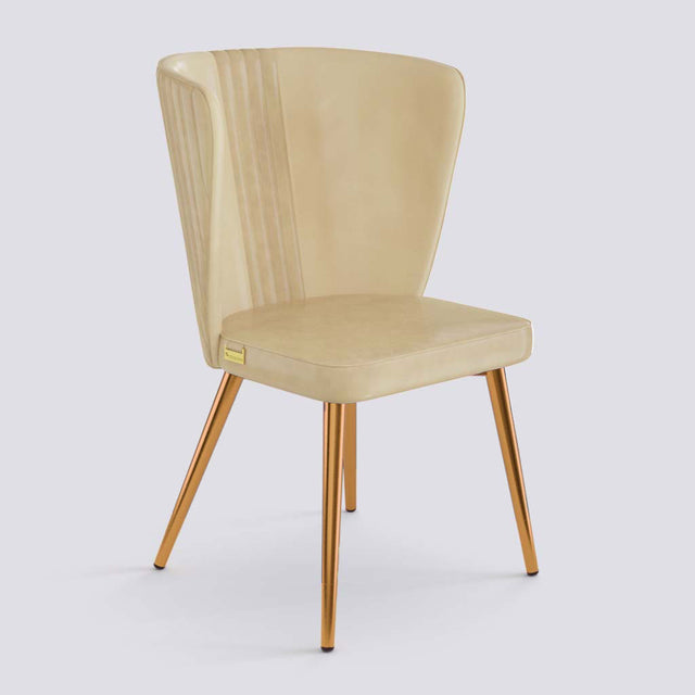 Wrap Dining Chair In Rose Gold Electroplated Metal Base | 490