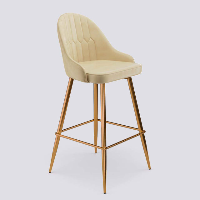 Valiant Bar Stool In Rose Gold Electroplated Metal Base | 627