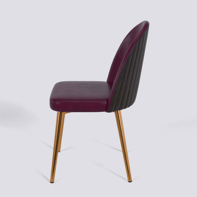 Regal Dining Chair In Rose Gold Electroplated Metal Base | 485