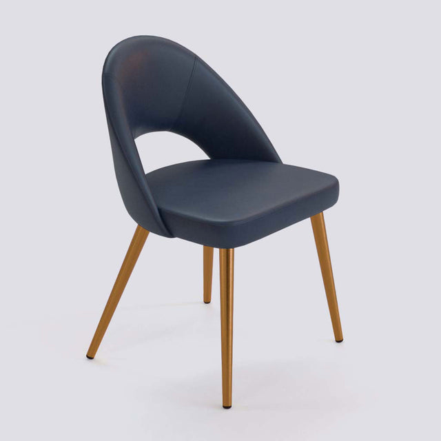Oval Dining Chair In Rose Gold Electroplated Metal Base | 476