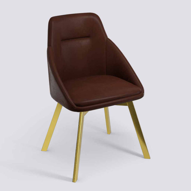 Spin Lounge/Study Chair With 360° rotating In Gold Electroplated Metal Base | 1925