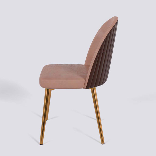 Regal Dining Chair In Rose Gold Electroplated Metal Base | 485