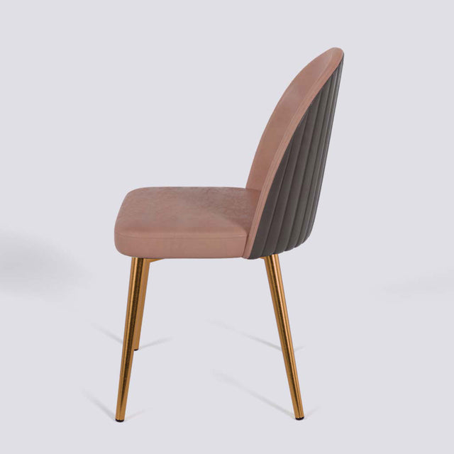 Regal Dining Chair In Rose Gold Electroplated Metal Base | 485