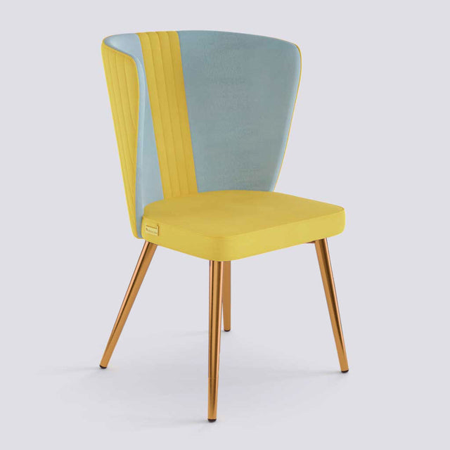 Wrap Dining Chair In Rose Gold Electroplated Metal Base | 490