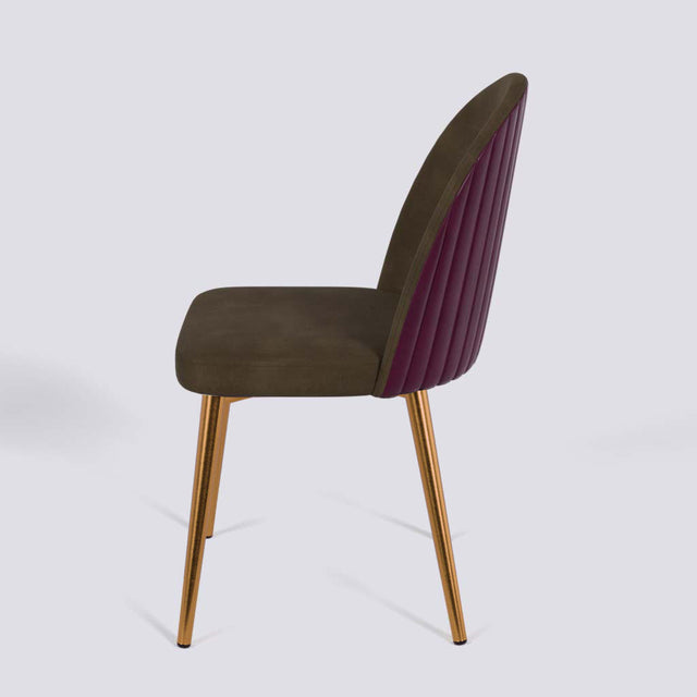 Regal Dining Chair In Rose Gold Electroplated Metal Base | 485