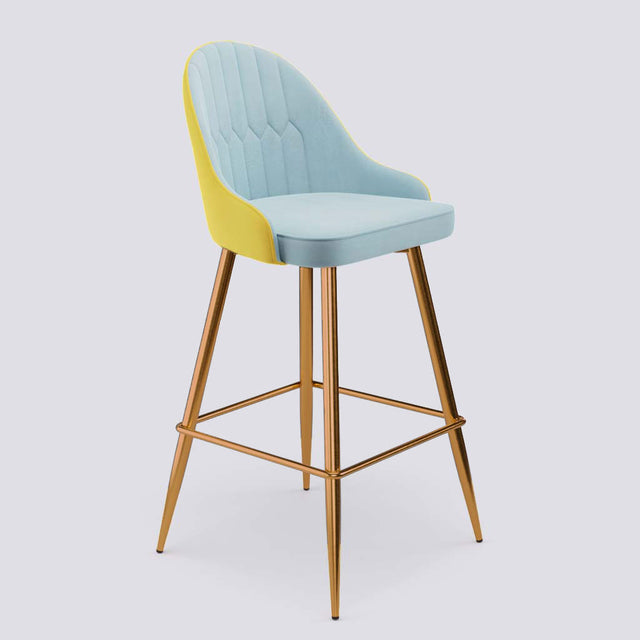 Valiant Bar Stool In Rose Gold Electroplated Metal Base | 627