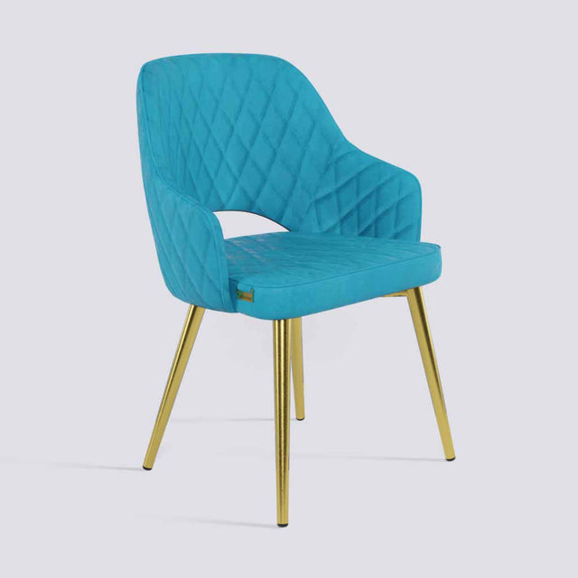 Mozza Dining Chair In Gold Electroplated Metal Base | 502