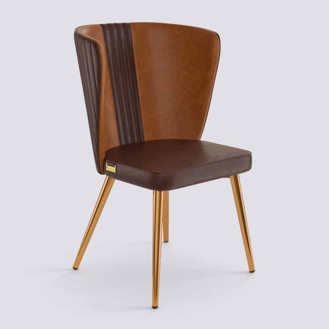 Wrap Dining Chair In Rose Gold Electroplated Metal Base | 490
