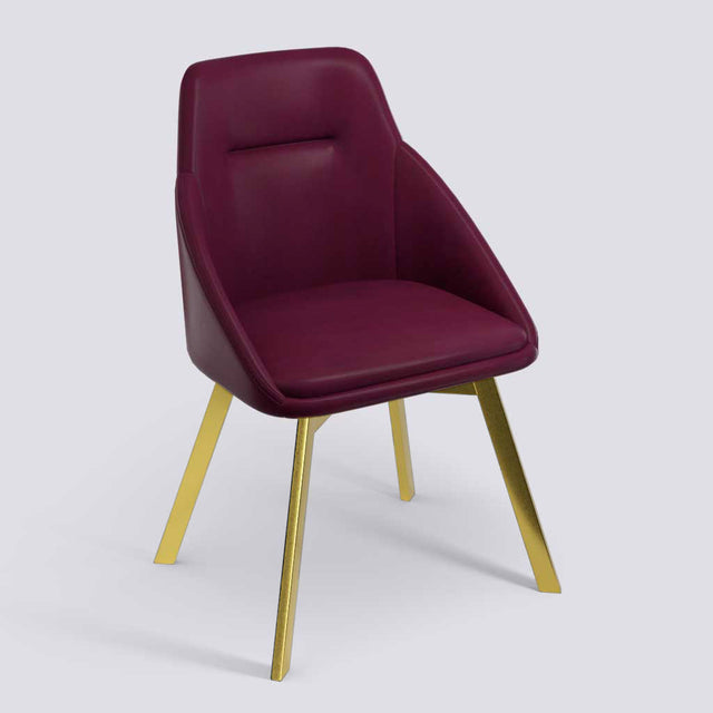 Spin Lounge/Study Chair With 360° rotating In Gold Electroplated Metal Base | 1925