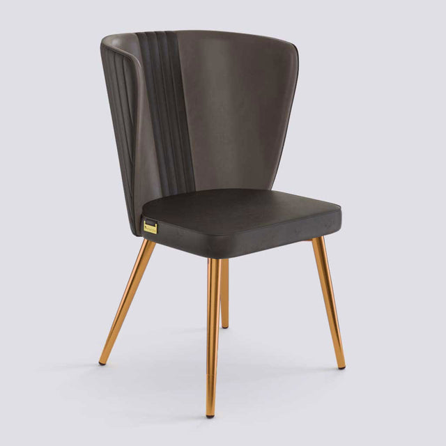Wrap Dining Chair In Rose Gold Electroplated Metal Base | 490