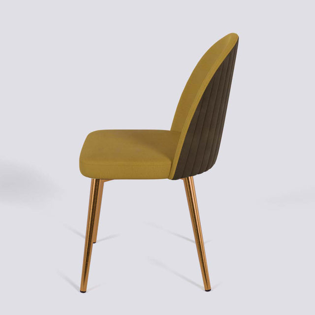 Regal Dining Chair In Rose Gold Electroplated Metal Base | 485