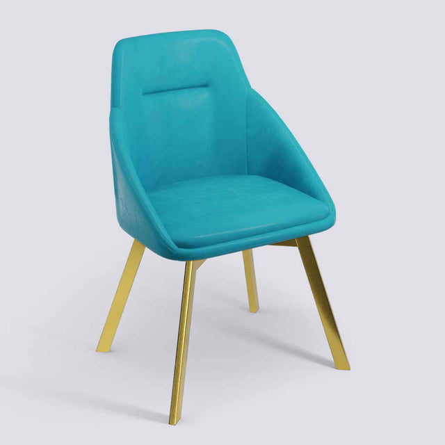 Spin Lounge/Study Chair With 360° rotating In Gold Electroplated Metal Base | 1925