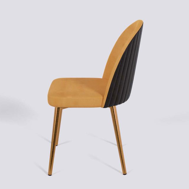 Regal Dining Chair In Rose Gold Electroplated Metal Base | 485
