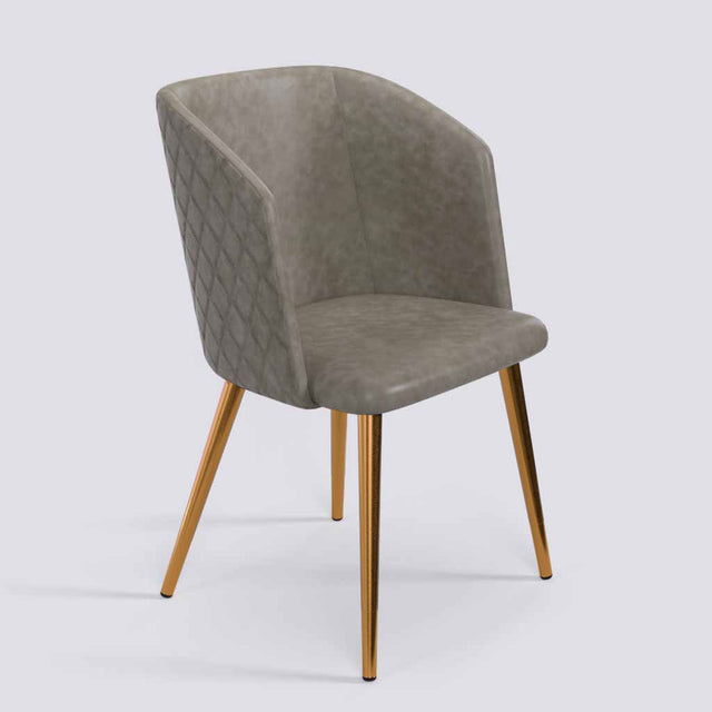 Modish Dining Chair In Rose Gold Electroplated Metal Base | 491
