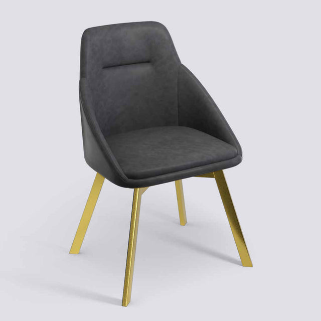 Spin Lounge/Study Chair With 360° rotating In Gold Electroplated Metal Base | 1925